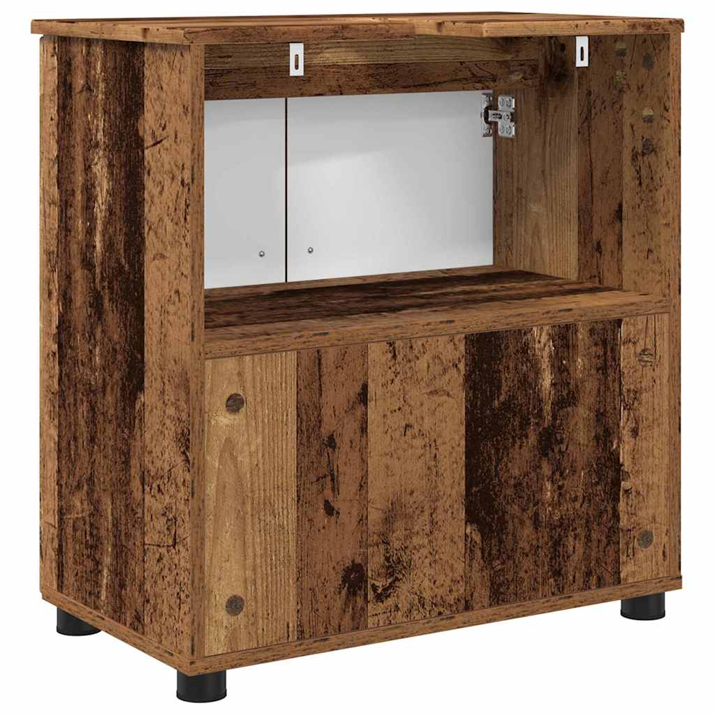 Baderomsskap med dør Gammelt tre 61 x 35 x 64 cm Konstruert tre