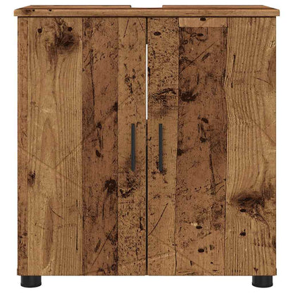 Baderomsskap med dør Gammelt tre 61 x 35 x 64 cm Konstruert tre