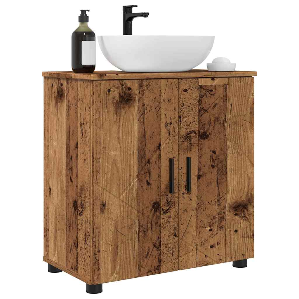 Baderomsskap med dør Gammelt tre 61 x 35 x 64 cm Konstruert tre