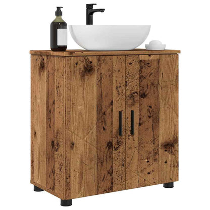 Baderomsskap med dør Gammelt tre 61 x 35 x 64 cm Konstruert tre
