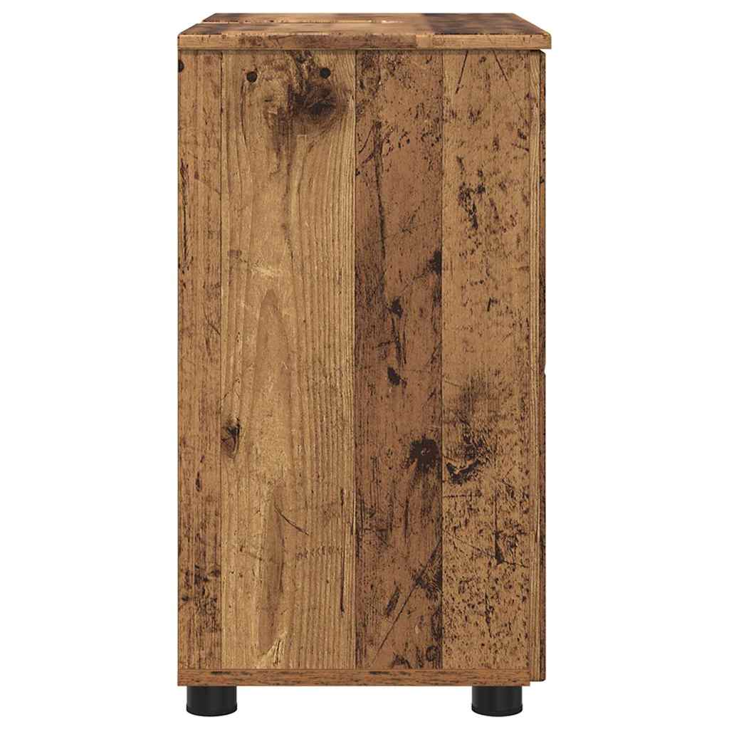 Baderomsskap med dør Gammelt tre 61 x 35 x 64 cm Konstruert tre