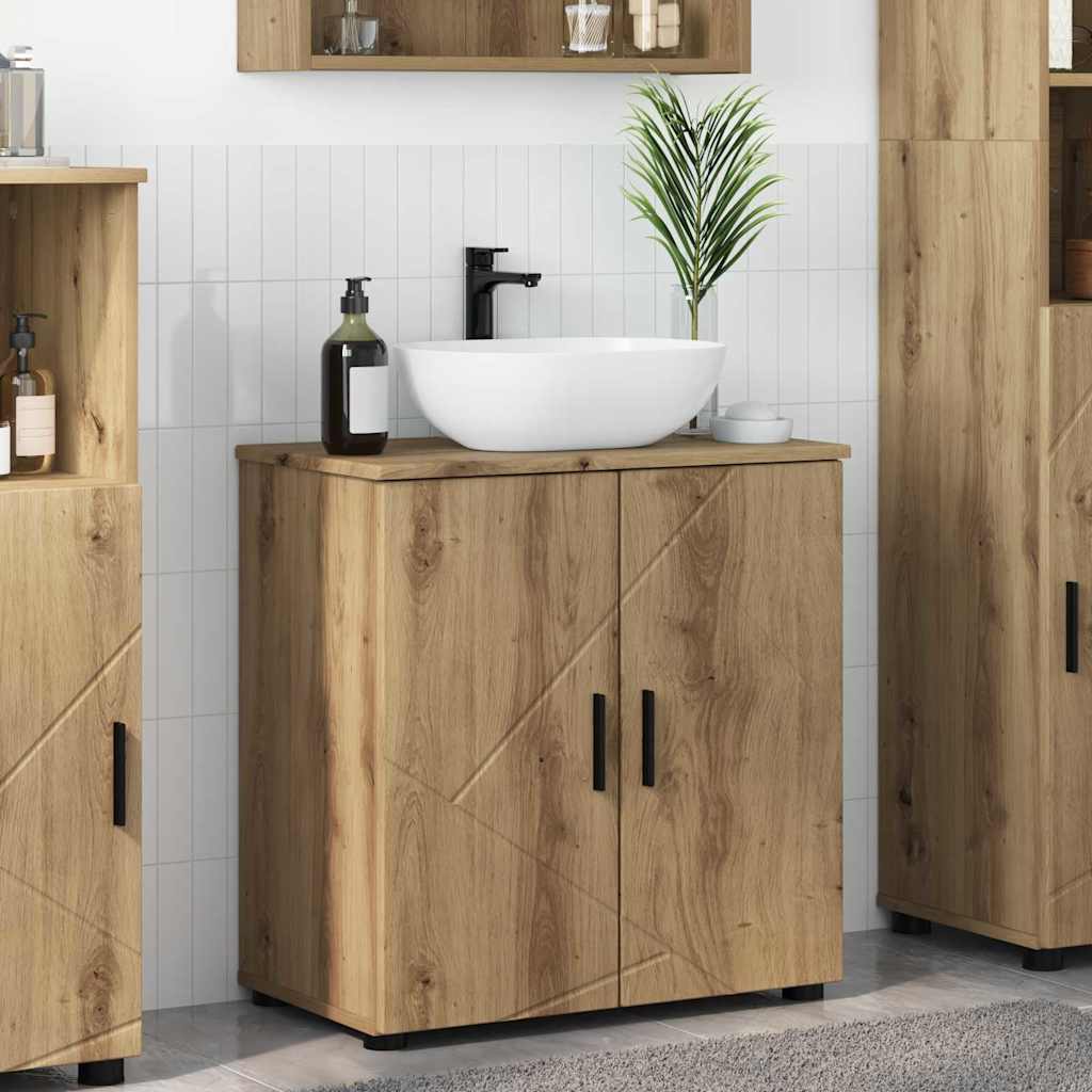 Baderomsskap med dør artisan eik 61 x 35 x 64 cm Konstruert tre