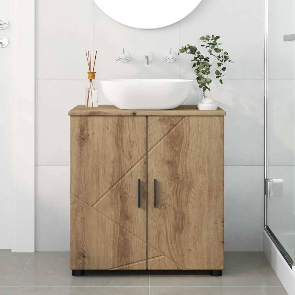 Baderomsskap med dør artisan eik 61 x 35 x 64 cm Konstruert tre