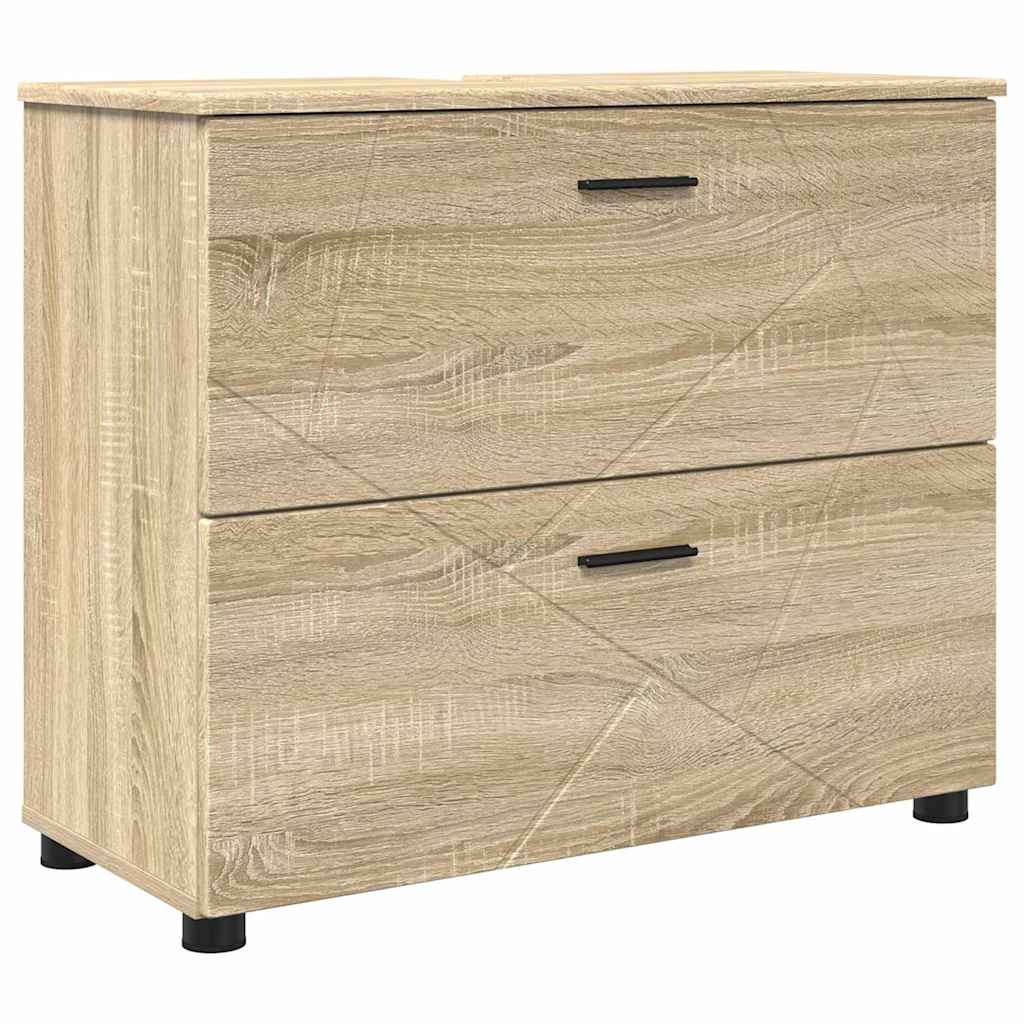 Baderomsskap Sonoma eik 76.5 x 35 x 64 cm Konstruert tre