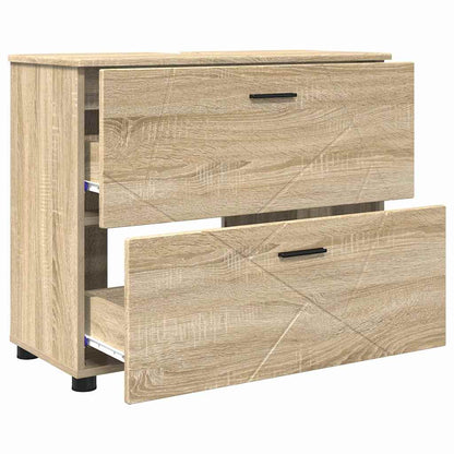 Baderomsskap Sonoma eik 76.5 x 35 x 64 cm Konstruert tre