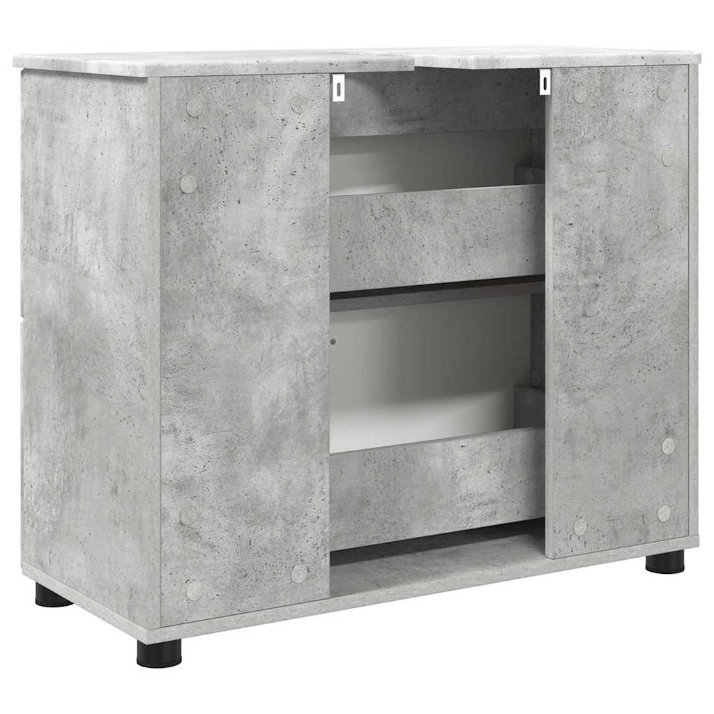 Baderomsskap Betonggrå 76.5 x 35 x 64 cm Konstruert tre