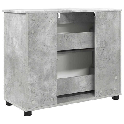 Baderomsskap Betonggrå 76.5 x 35 x 64 cm Konstruert tre