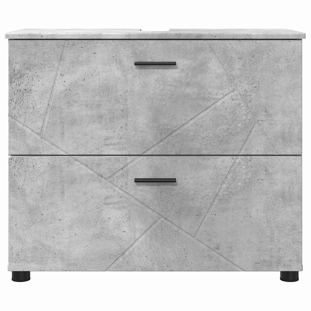 Baderomsskap Betonggrå 76.5 x 35 x 64 cm Konstruert tre