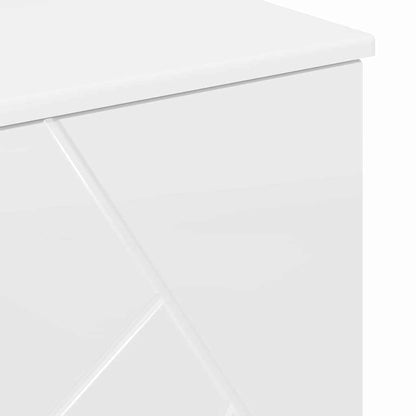 Baderomsskap Høyglans hvit 76.5 x 35 x 64 cm Konstruert tre