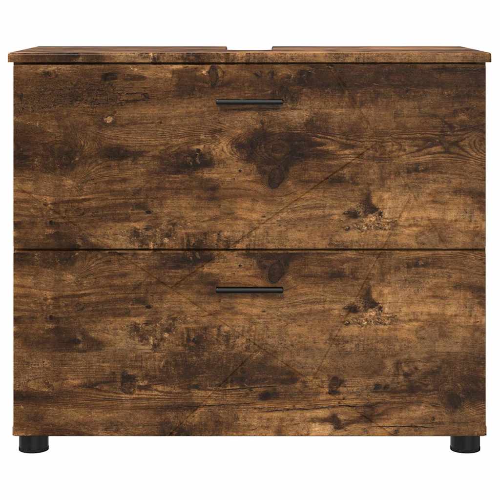 Baderomsskap Røkt eik 76.5 x 35 x 64 cm Konstruert tre