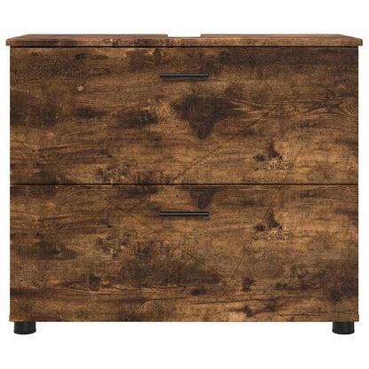 Baderomsskap Røkt eik 76.5 x 35 x 64 cm Konstruert tre