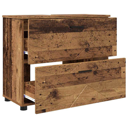 Baderomsskap Gammelt tre 76.5 x 35 x 64 cm Konstruert tre