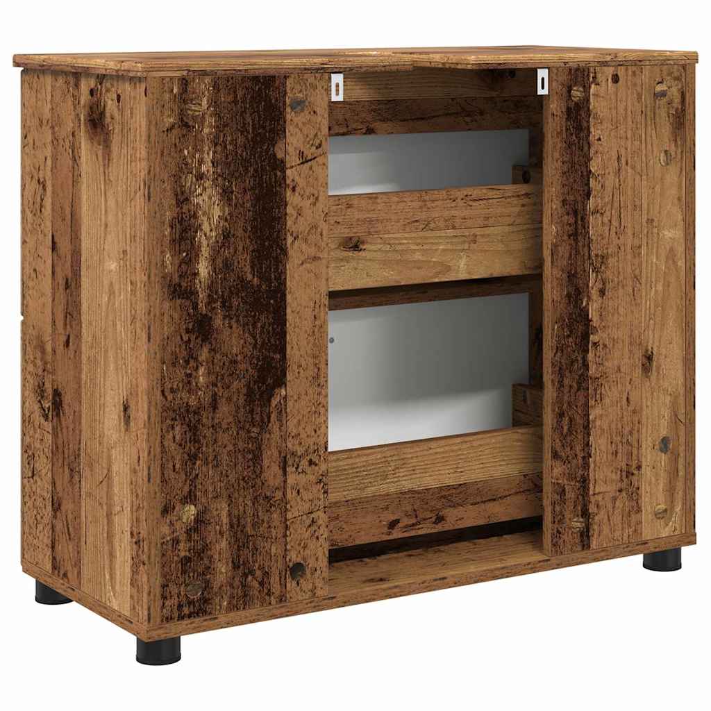 Baderomsskap Gammelt tre 76.5 x 35 x 64 cm Konstruert tre