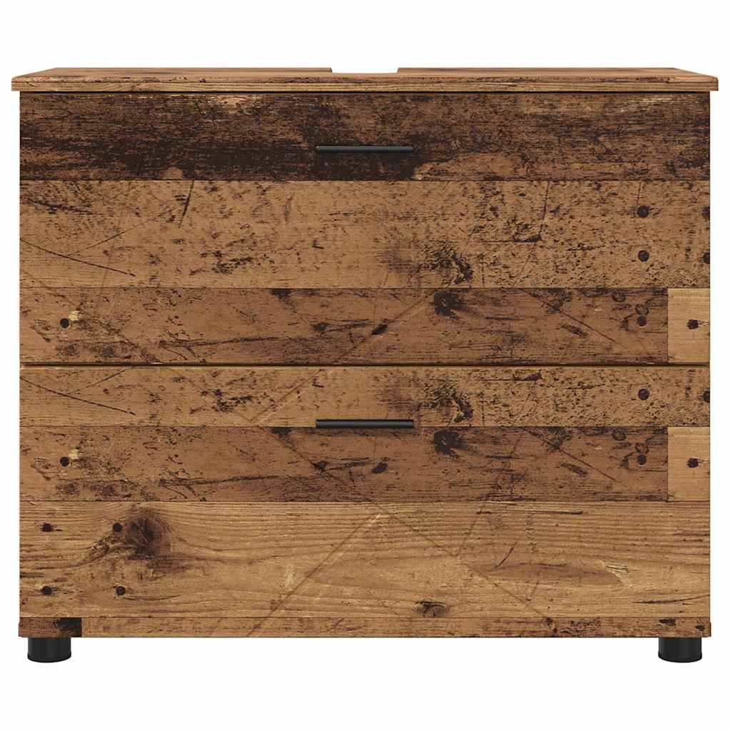 Baderomsskap Gammelt tre 76.5 x 35 x 64 cm Konstruert tre