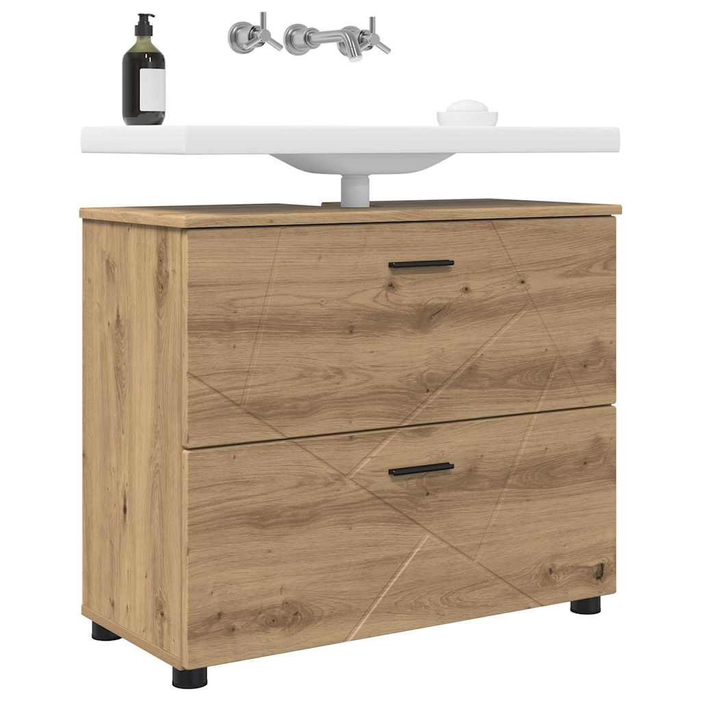 Baderomsskap artisan eik 76.5 x 35 x 64 cm Konstruert tre