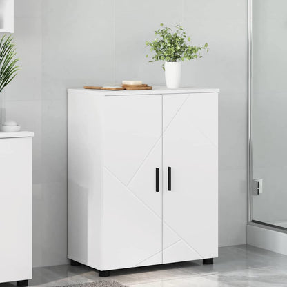 Baderomsskap med hylle Hvit 60 x 35 x 80 cm Konstruert tre