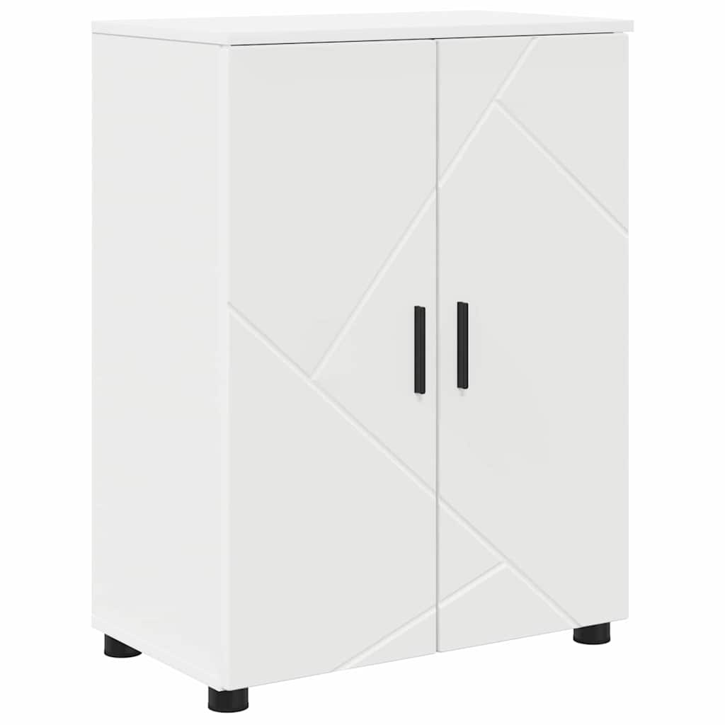 Baderomsskap med hylle Hvit 60 x 35 x 80 cm Konstruert tre
