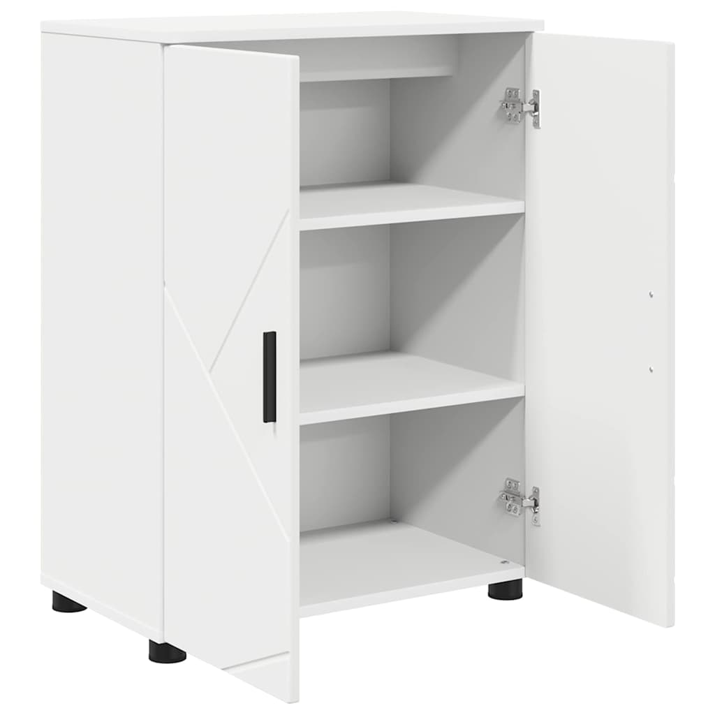 Baderomsskap med hylle Hvit 60 x 35 x 80 cm Konstruert tre