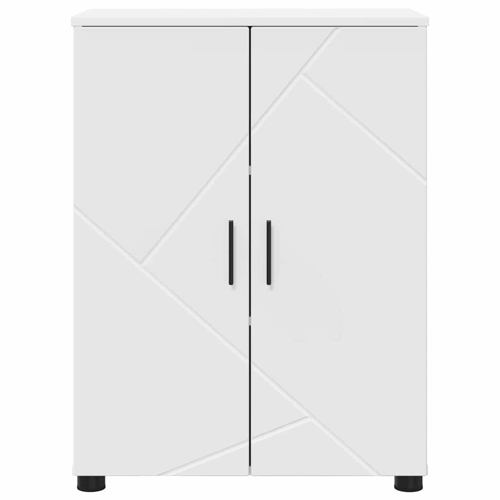 Baderomsskap med hylle Hvit 60 x 35 x 80 cm Konstruert tre