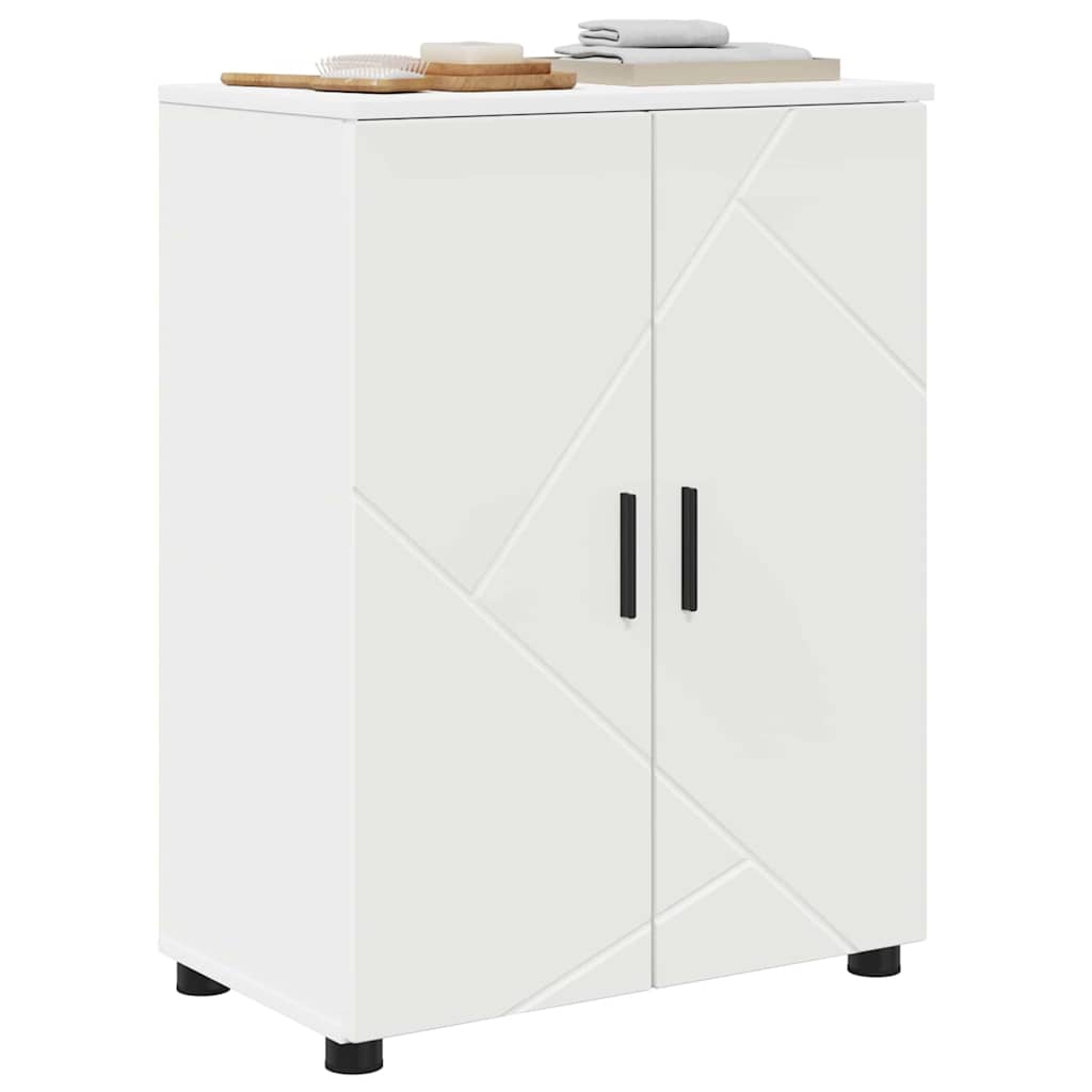 Baderomsskap med hylle Hvit 60 x 35 x 80 cm Konstruert tre