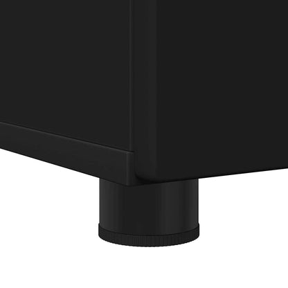 Baderomsskap med hylle Svart 60 x 35 x 80 cm Konstruert tre