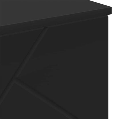Baderomsskap med hylle Svart 60 x 35 x 80 cm Konstruert tre