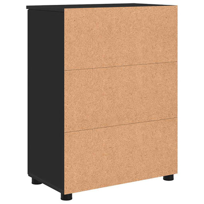 Baderomsskap med hylle Svart 60 x 35 x 80 cm Konstruert tre