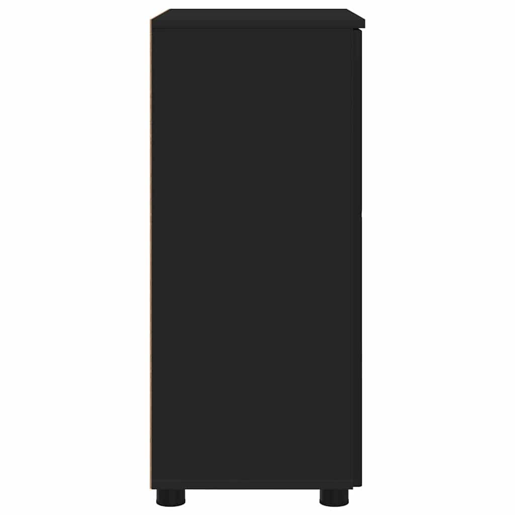 Baderomsskap med hylle Svart 60 x 35 x 80 cm Konstruert tre