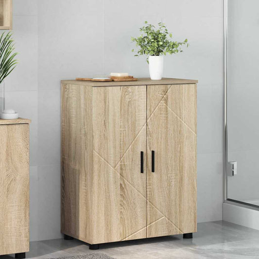 Baderomsskap med dør Sonoma eik 60 x 35 x 80 cm Konstruert tre