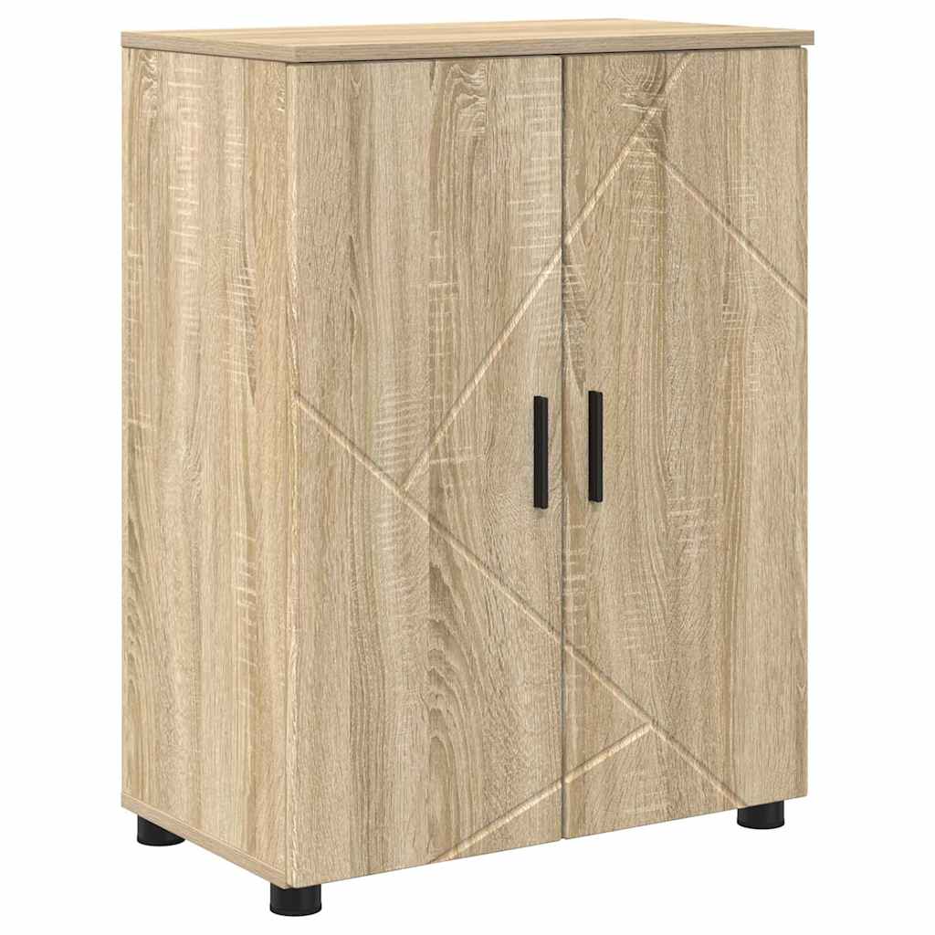 Baderomsskap med dør Sonoma eik 60 x 35 x 80 cm Konstruert tre