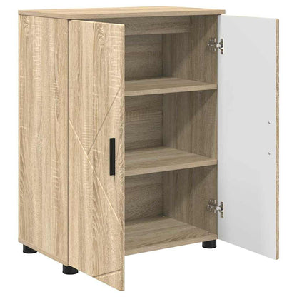 Baderomsskap med dør Sonoma eik 60 x 35 x 80 cm Konstruert tre