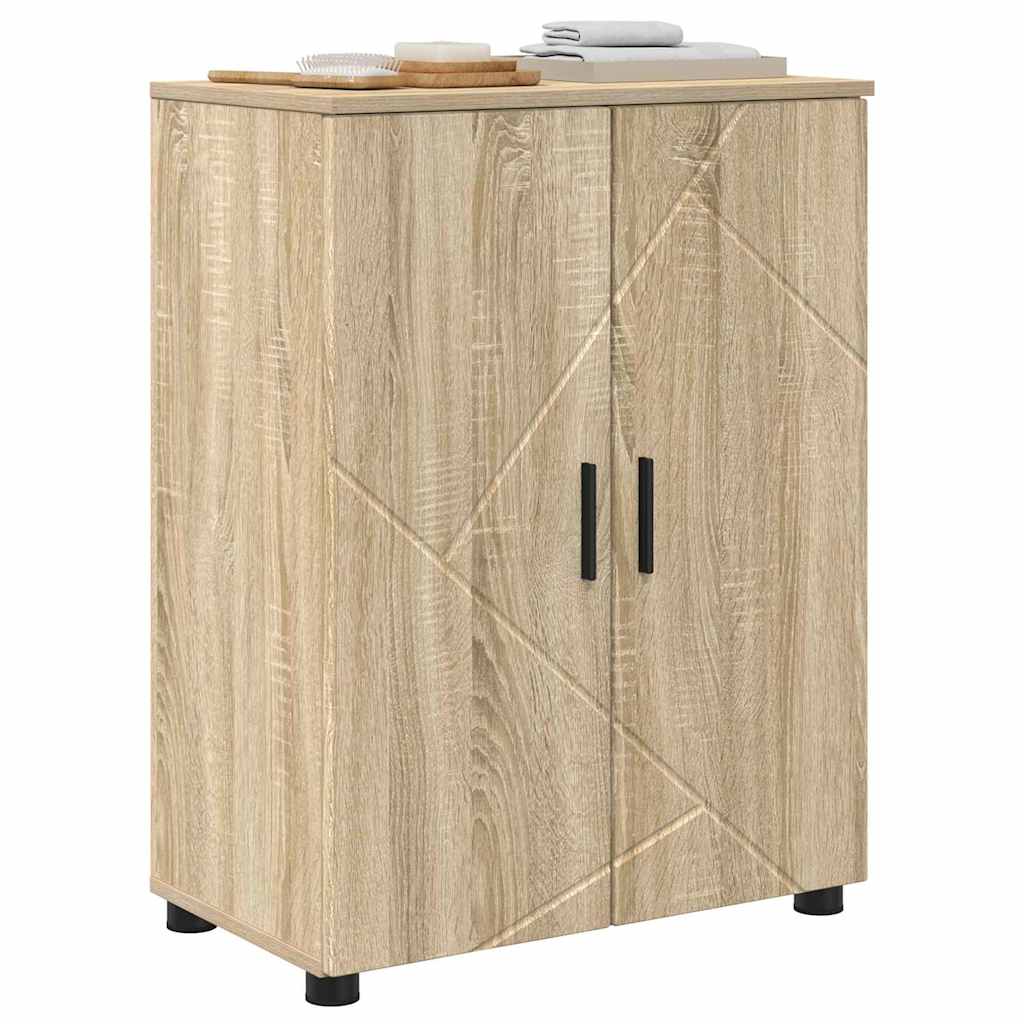 Baderomsskap med dør Sonoma eik 60 x 35 x 80 cm Konstruert tre