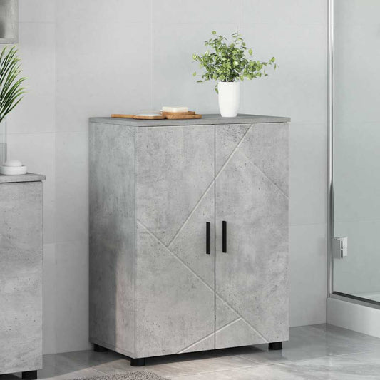 Baderomsskap med hylle Betonggrå 60 x 35 x 80 cm Konstruert tre