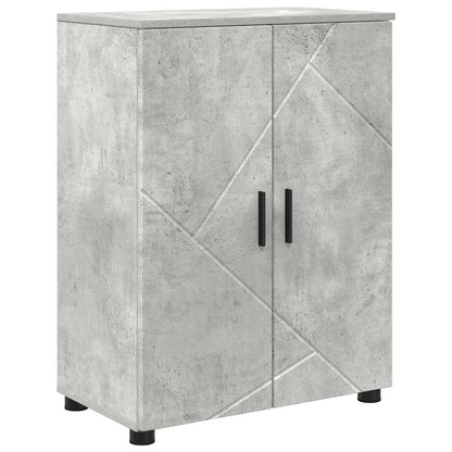 Baderomsskap med hylle Betonggrå 60 x 35 x 80 cm Konstruert tre