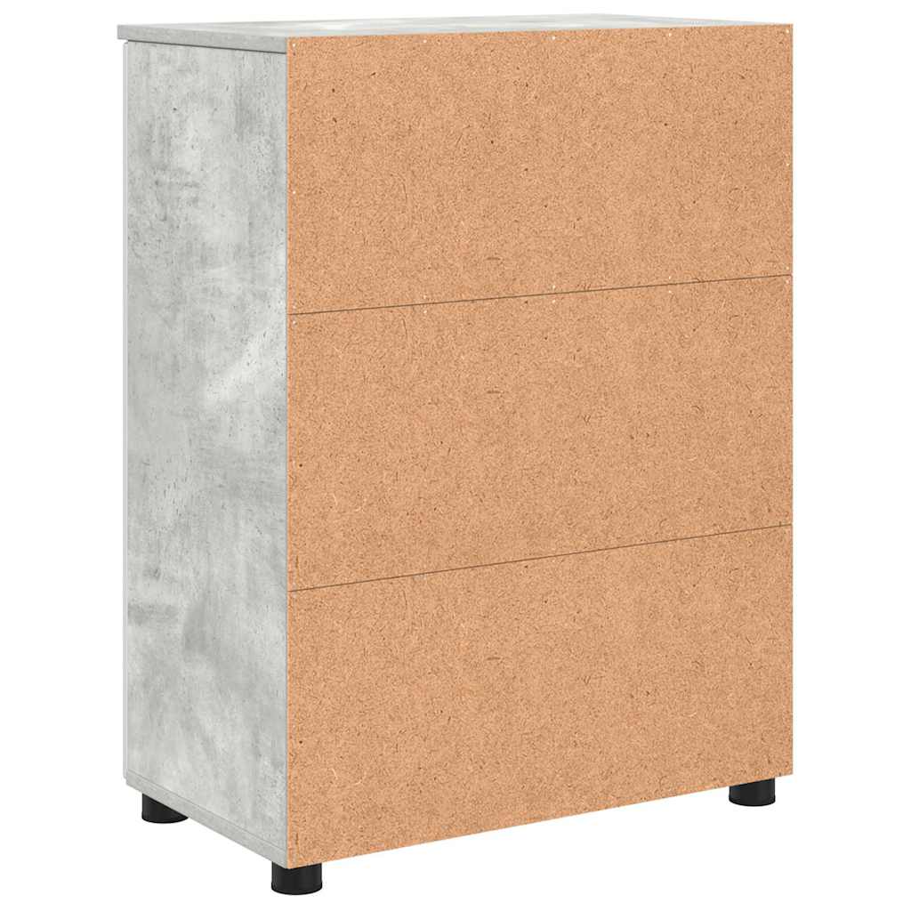 Baderomsskap med hylle Betonggrå 60 x 35 x 80 cm Konstruert tre
