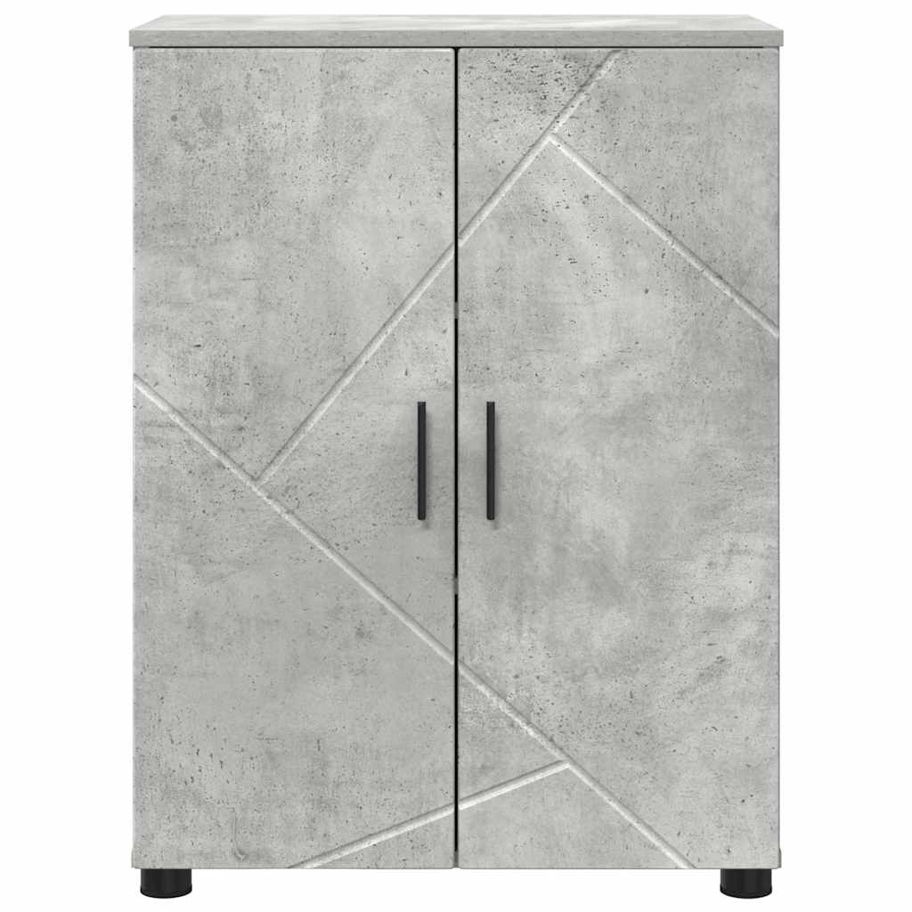 Baderomsskap med hylle Betonggrå 60 x 35 x 80 cm Konstruert tre