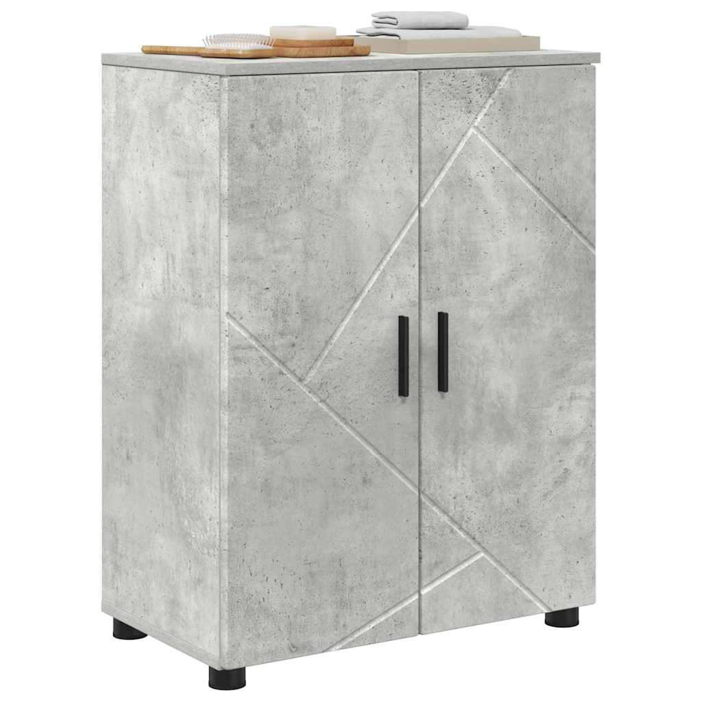 Baderomsskap med hylle Betonggrå 60 x 35 x 80 cm Konstruert tre