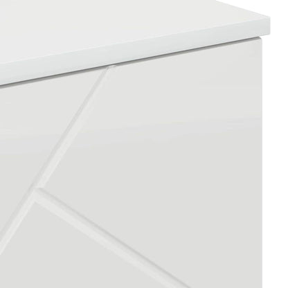 Baderomsskap Høyglans hvit 60 x 35 x 80 cm Konstruert tre