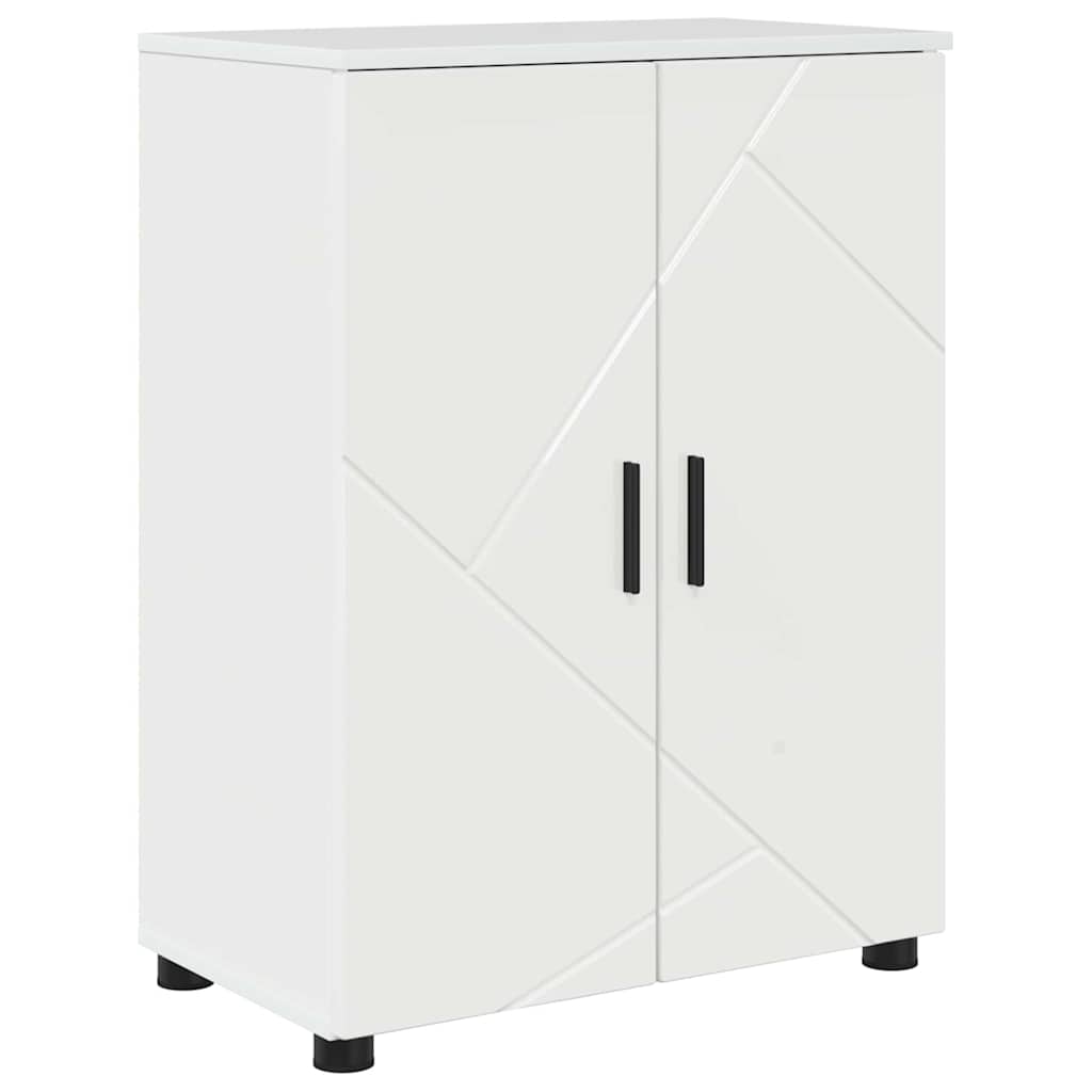 Baderomsskap Høyglans hvit 60 x 35 x 80 cm Konstruert tre