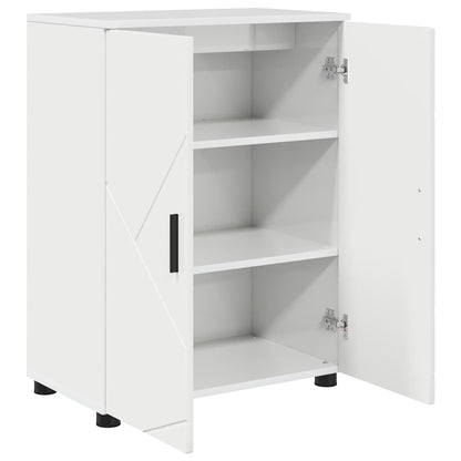 Baderomsskap Høyglans hvit 60 x 35 x 80 cm Konstruert tre