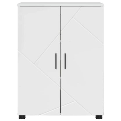 Baderomsskap Høyglans hvit 60 x 35 x 80 cm Konstruert tre