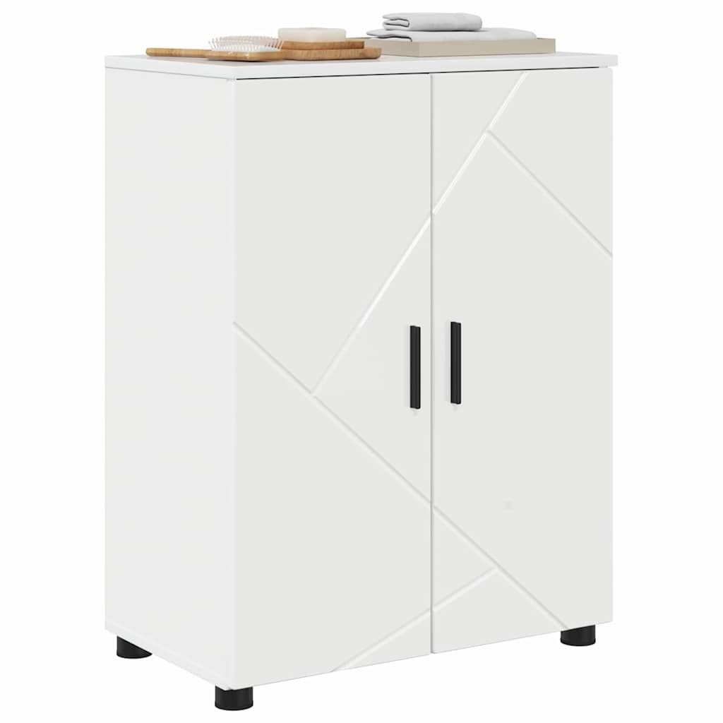 Baderomsskap Høyglans hvit 60 x 35 x 80 cm Konstruert tre