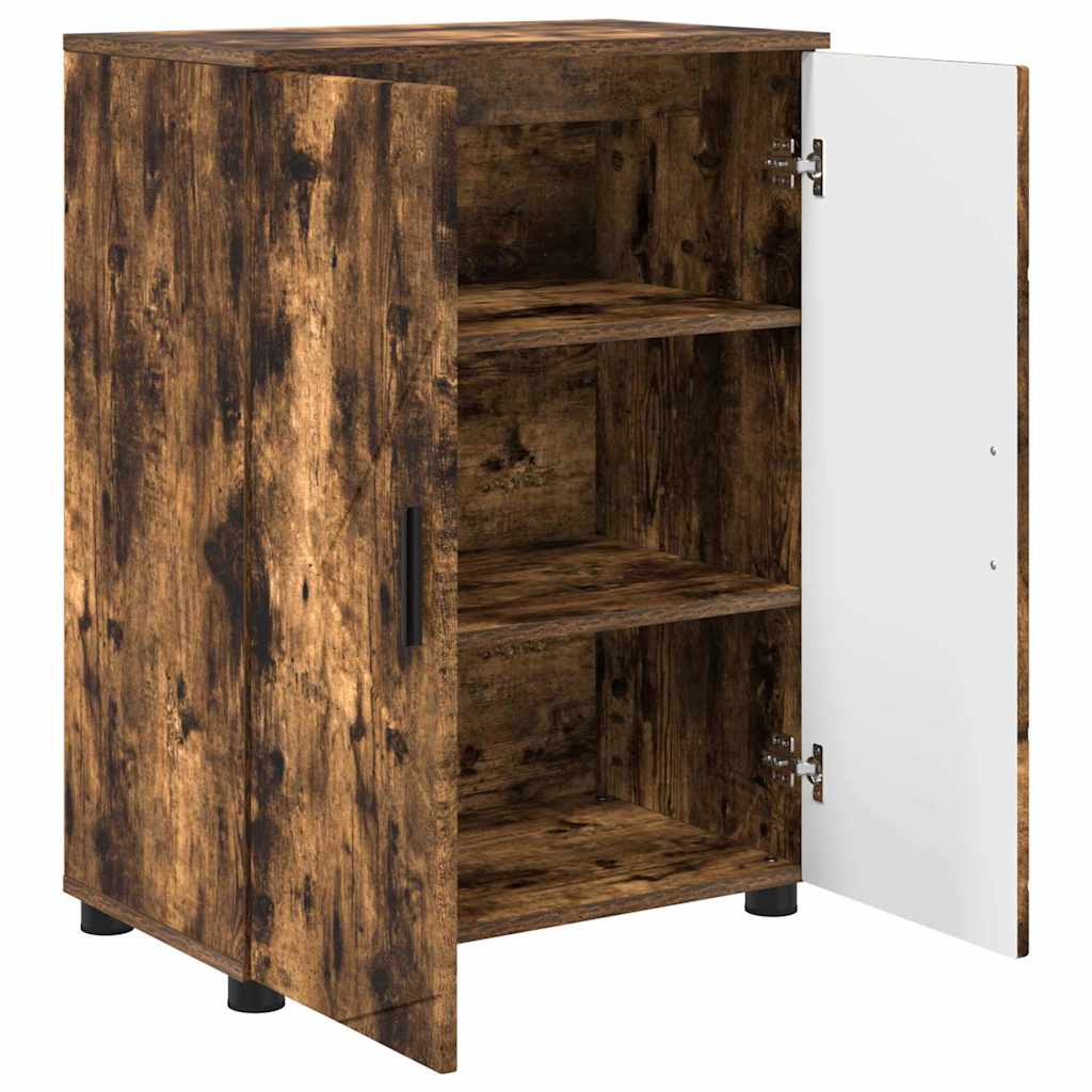 Baderomsskap med hylle Røkt eik 60 x 35 x 80 cm Konstruert tre