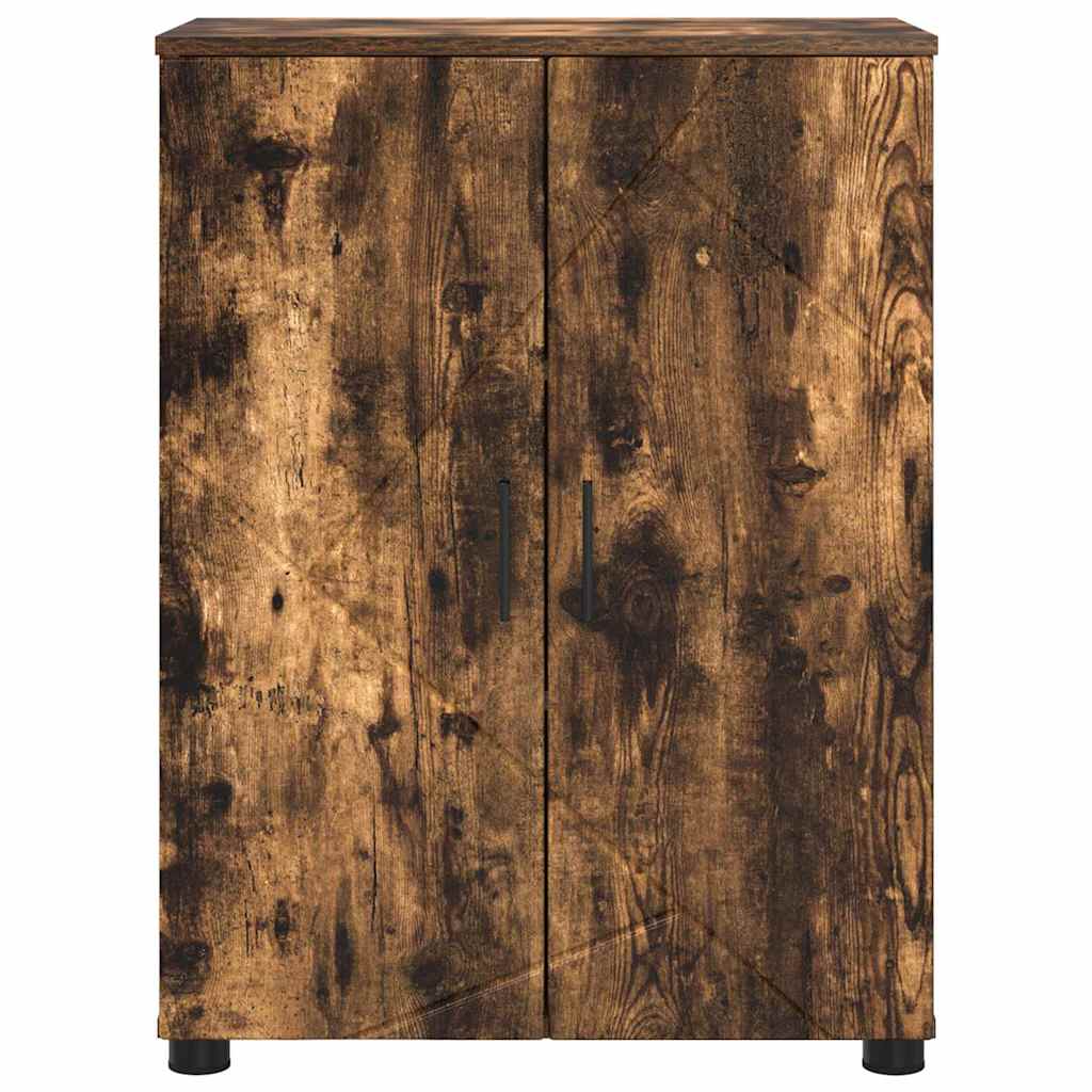 Baderomsskap med hylle Røkt eik 60 x 35 x 80 cm Konstruert tre