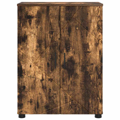 Baderomsskap med hylle Røkt eik 60 x 35 x 80 cm Konstruert tre