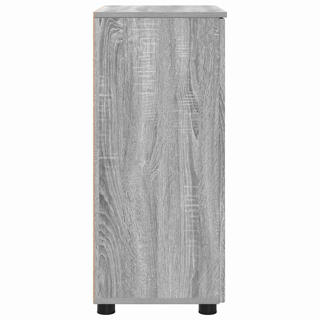 Baderomsskap med dør Grå sonoma 60 x 35 x 80 cm Konstruert tre