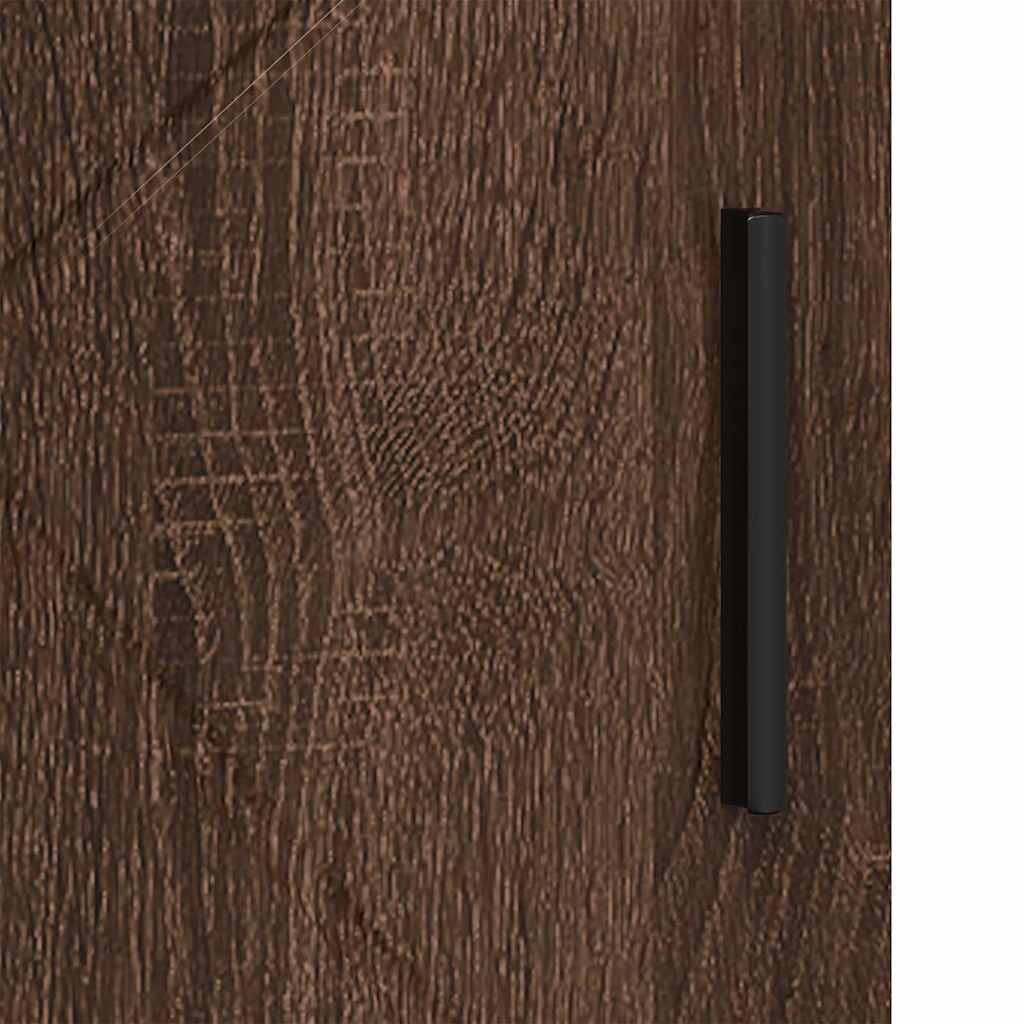 Baderomsskap med hylle brun eik 60 x 35 x 80 cm Konstruert tre