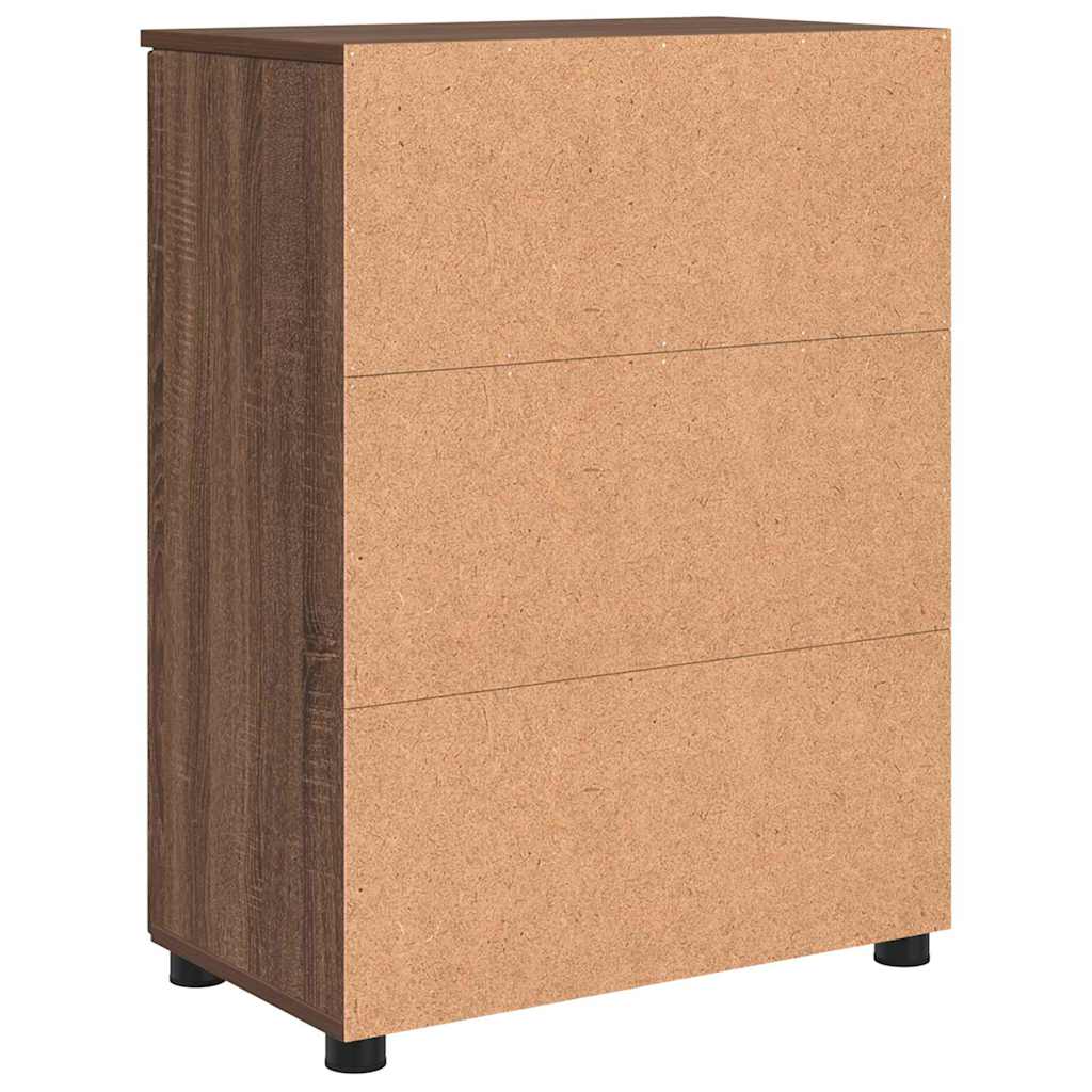 Baderomsskap med hylle brun eik 60 x 35 x 80 cm Konstruert tre