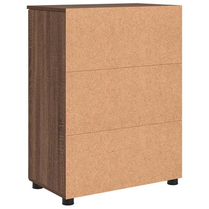 Baderomsskap med hylle brun eik 60 x 35 x 80 cm Konstruert tre