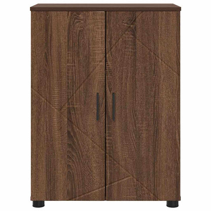 Baderomsskap med hylle brun eik 60 x 35 x 80 cm Konstruert tre